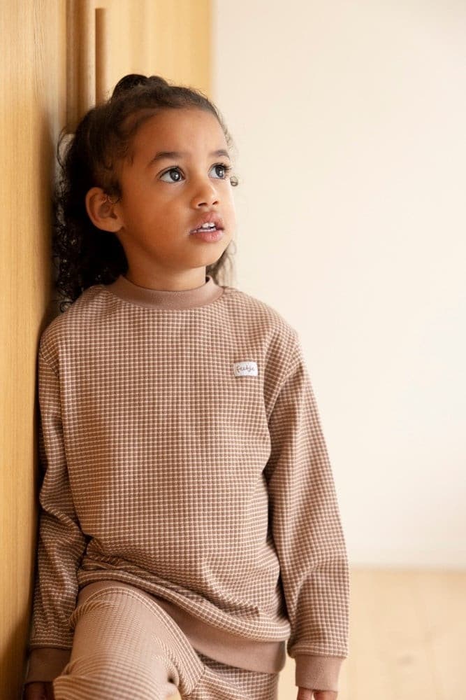 Pyjama Wafel Basic Bruin Pyjama Wafel Basic Bruin