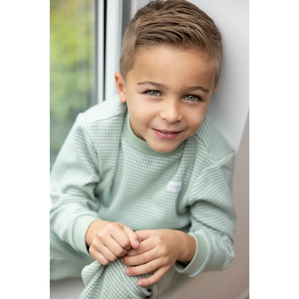 Pyjama Wafel Basic Groen KL Pyjama Wafel Basic Groen KL