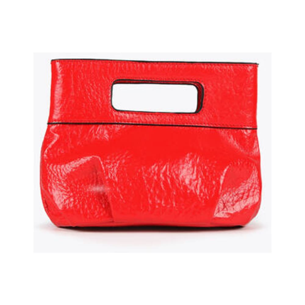 Handtas met tranjes en glanzende details Rood KL Handtas met tranjes en glanzende details Rood KL