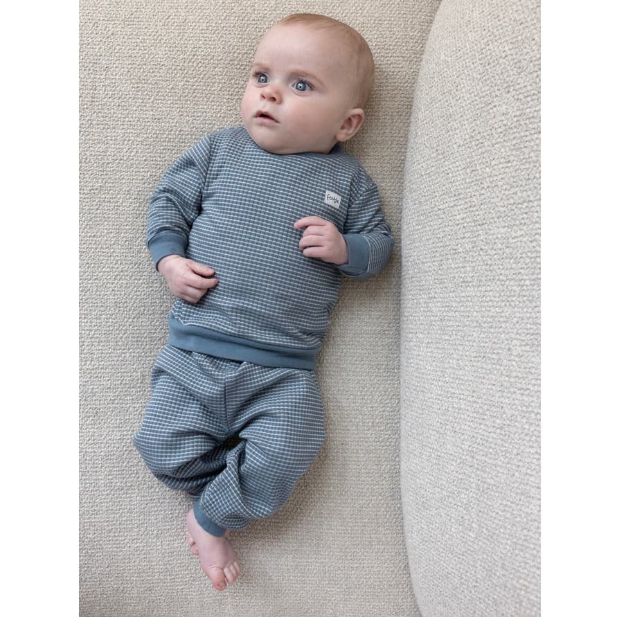 Pyjama Wafel Basic ijsblauw Blauw Pyjama Wafel Basic ijsblauw Blauw