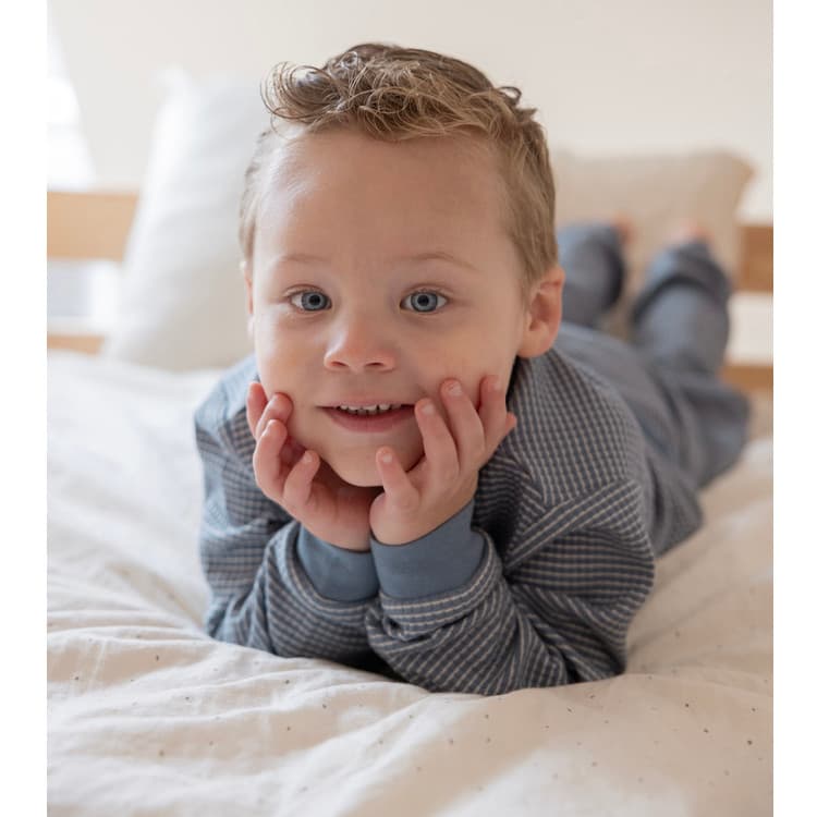 Pyjama Wafel Basic ijsblauw Blauw Pyjama Wafel Basic ijsblauw Blauw