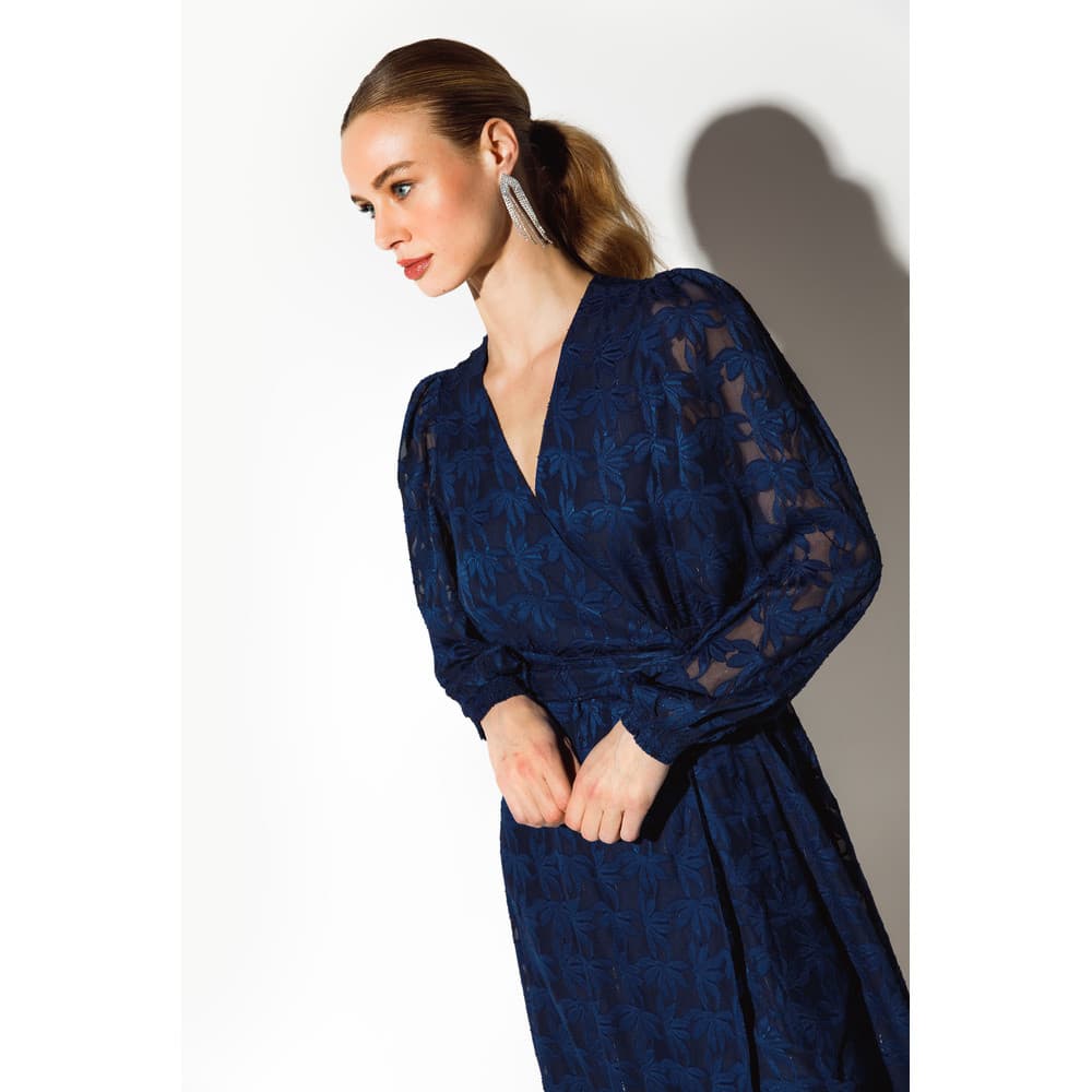 Dress Blossom Layer Donker Blauw Dress Blossom Layer Donker Blauw