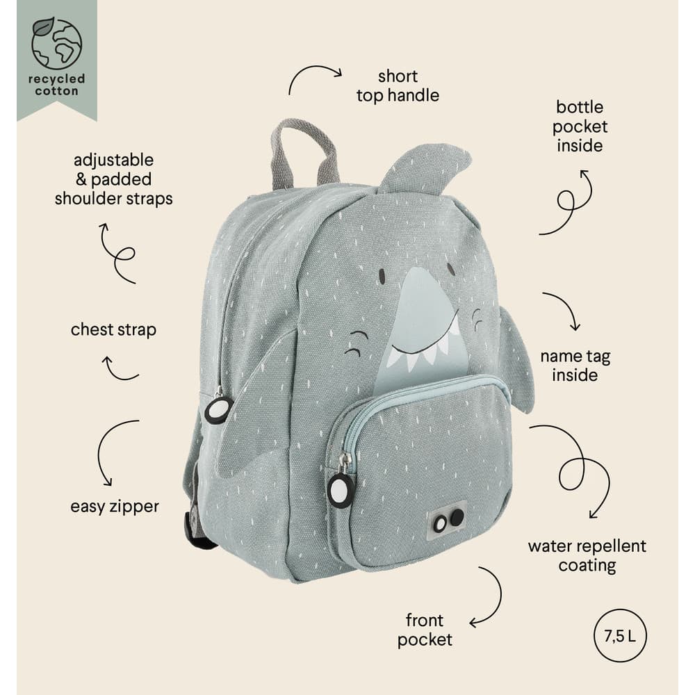 Mr. SharkRugzak Grijs Mr. SharkRugzak Grijs