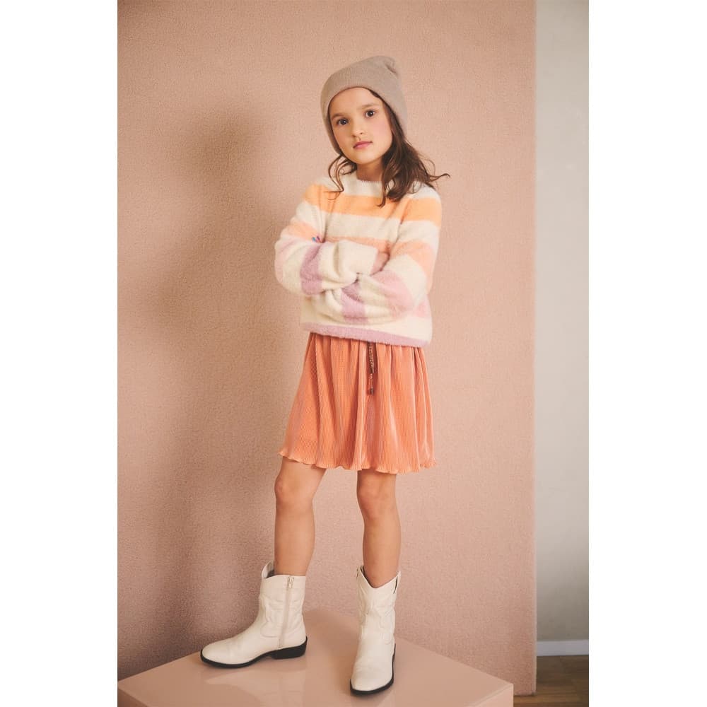 Nele Plissee Skirt Oranje Nele Plissee Skirt Oranje