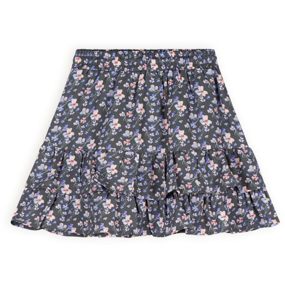 Neval AOP Ruffled Skirt Grijs Neval AOP Ruffled Skirt Grijs