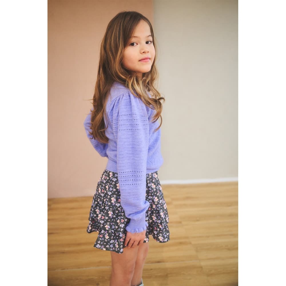 Neval AOP Ruffled Skirt Grijs Neval AOP Ruffled Skirt Grijs