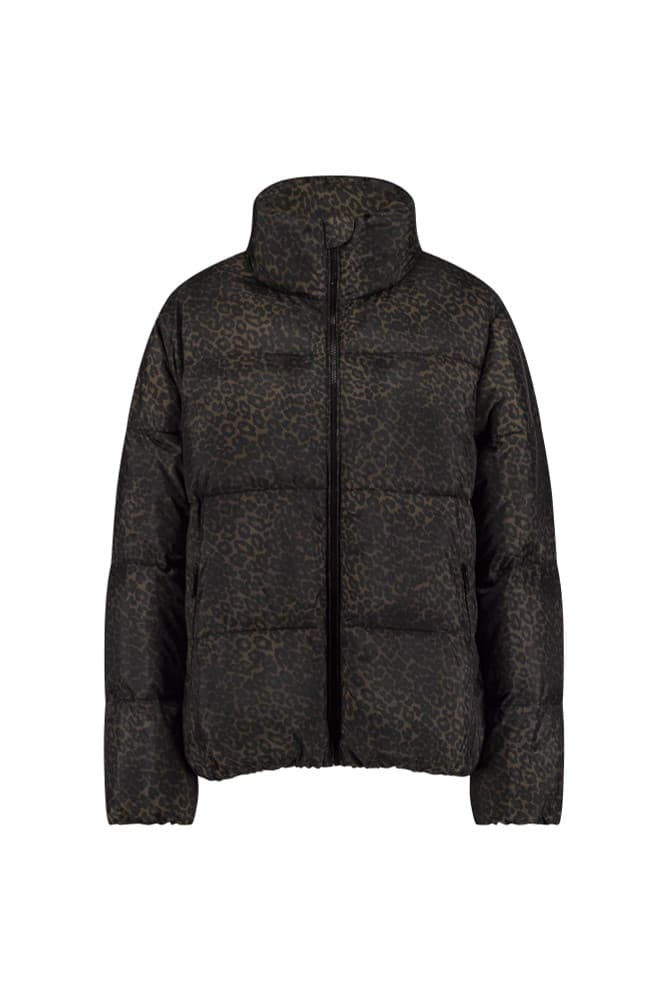 Tanner puffer leopard jacket Zwart 1 Tanner puffer leopard jacket Zwart 1