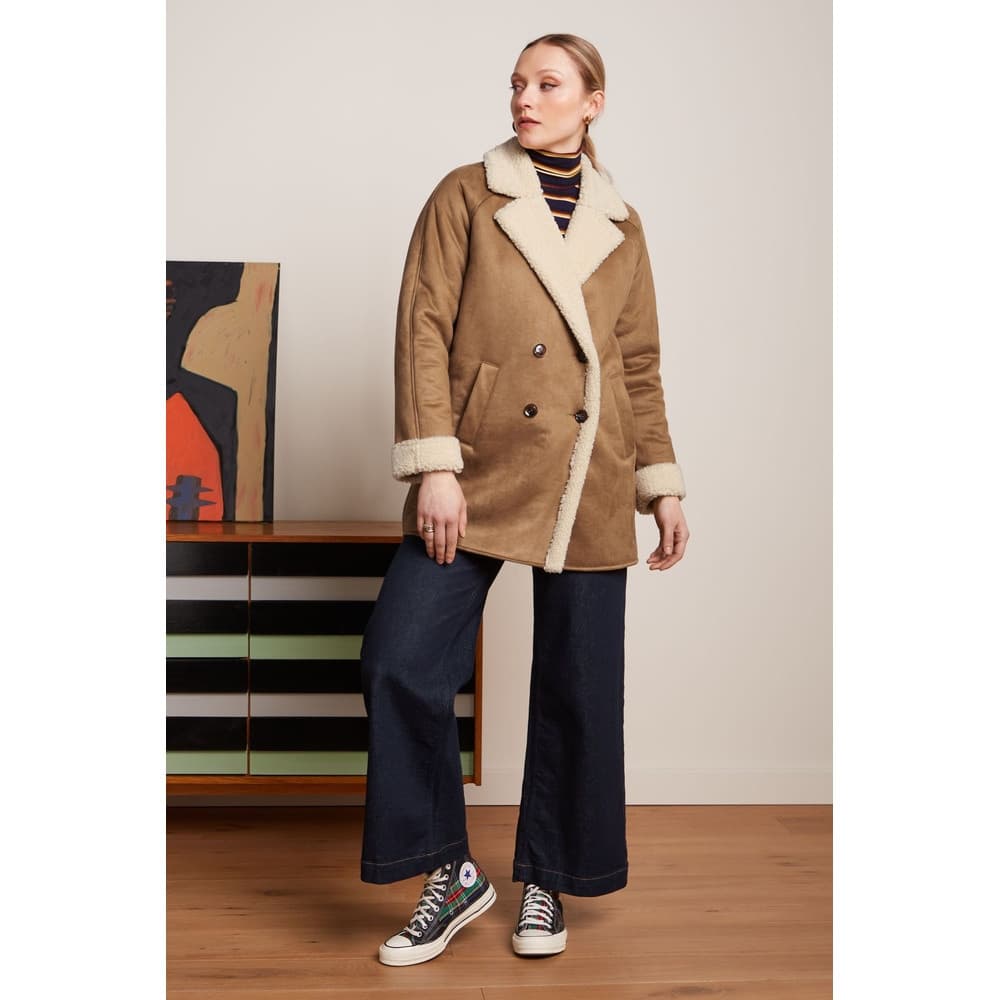 Amelie Coat Lammy Geel Amelie Coat Lammy Geel