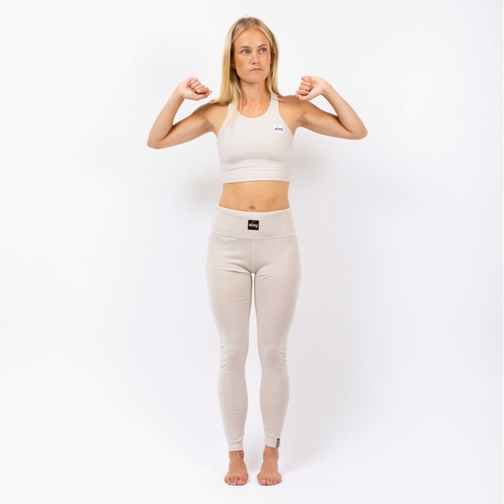 Pocket Wool Rib Tights Beige Pocket Wool Rib Tights Beige