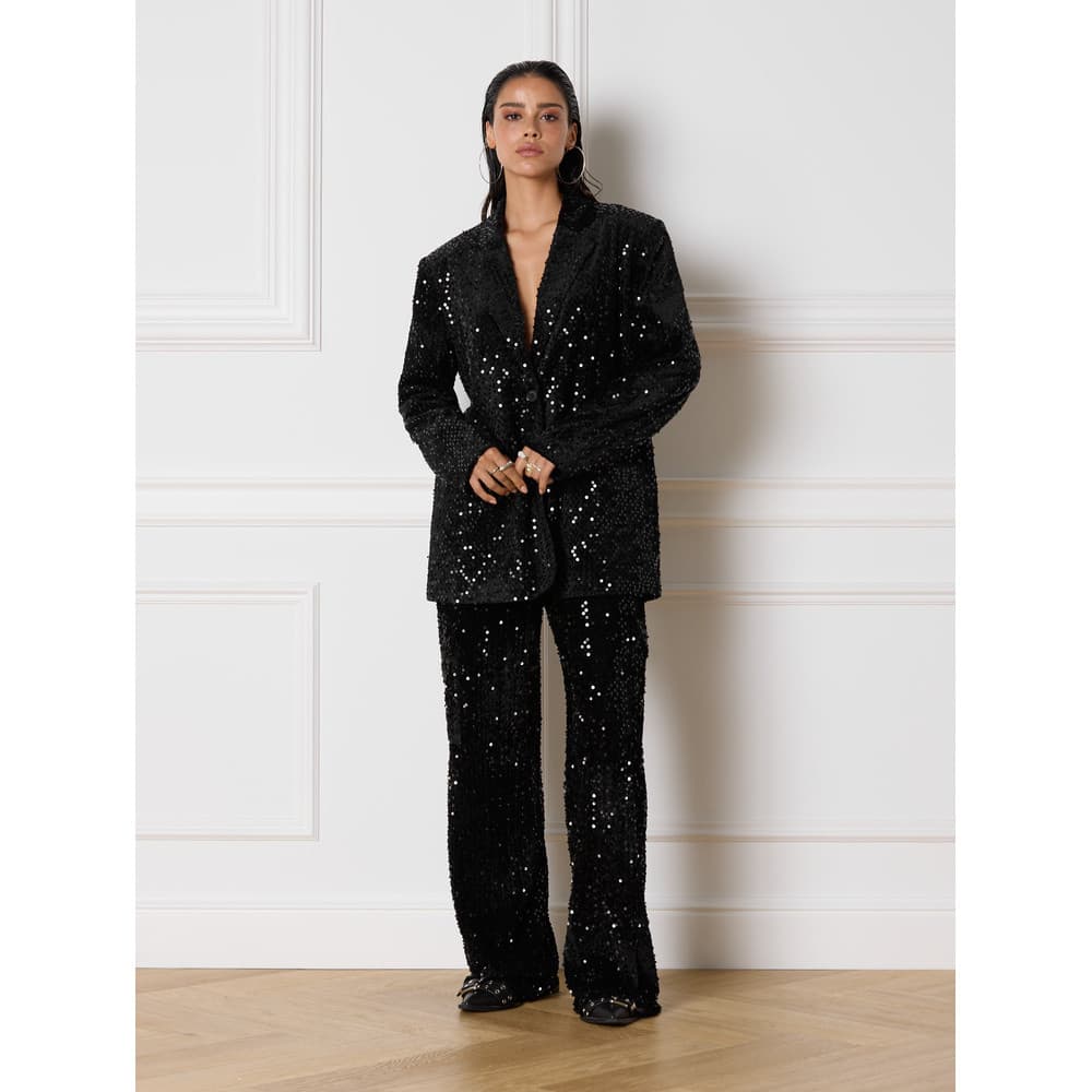 Ladies Knitted Wide Fit Cargo Pants Yuma Zwart 1 Ladies Knitted Wide Fit Cargo Pants Yuma Zwart 1