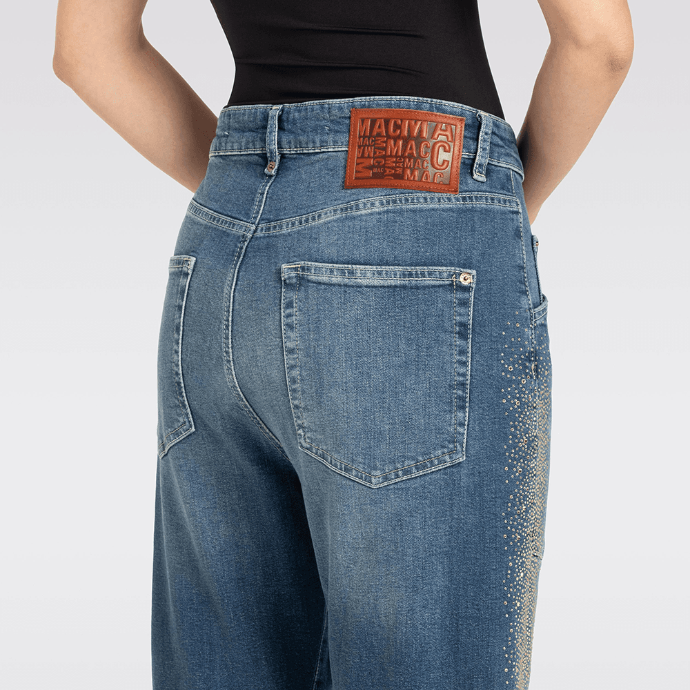 Baggy Straight Galon Licht Blauw Baggy Straight Galon Licht Blauw