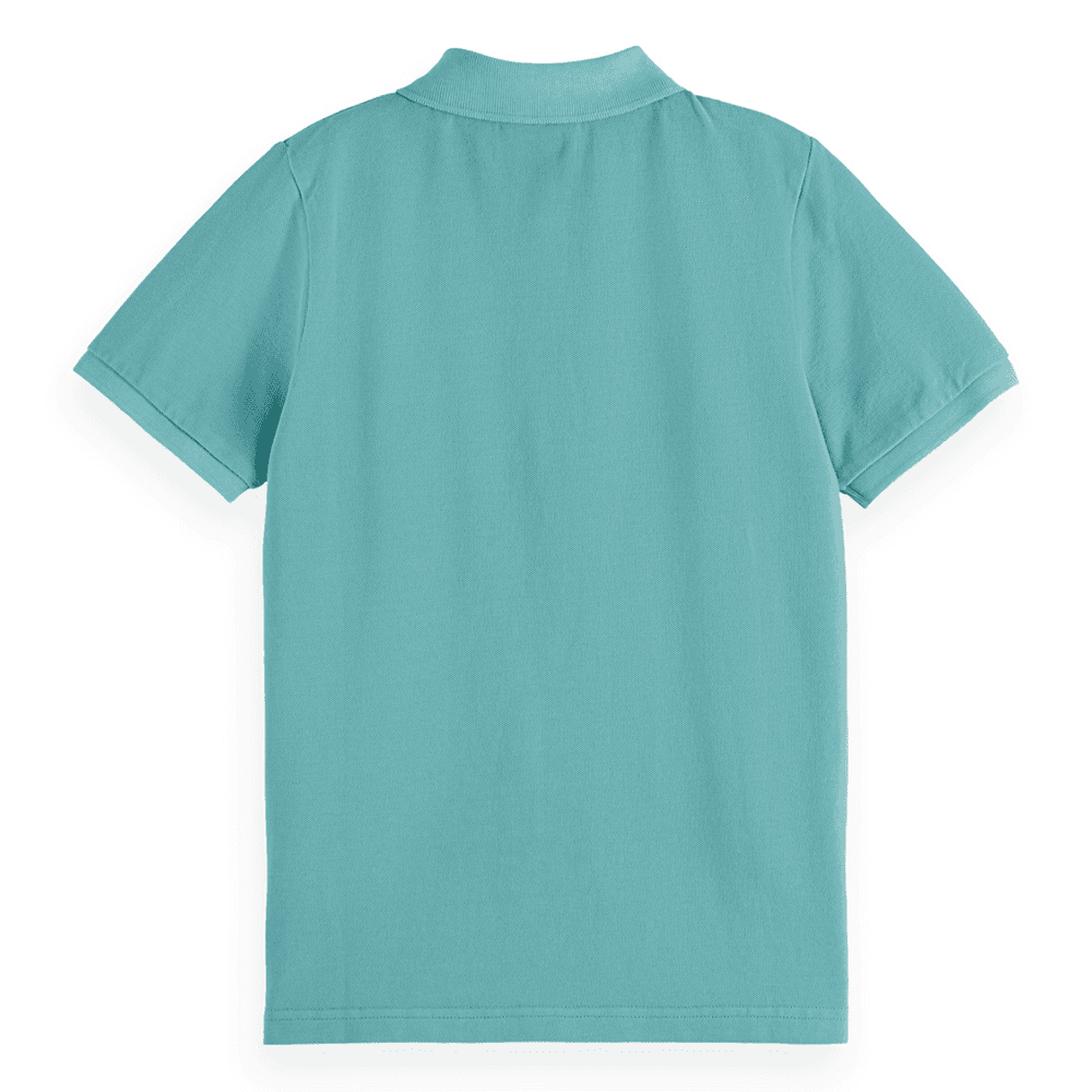 Garment-dyed pique polo Licht Blauw Garment-dyed pique polo Licht Blauw