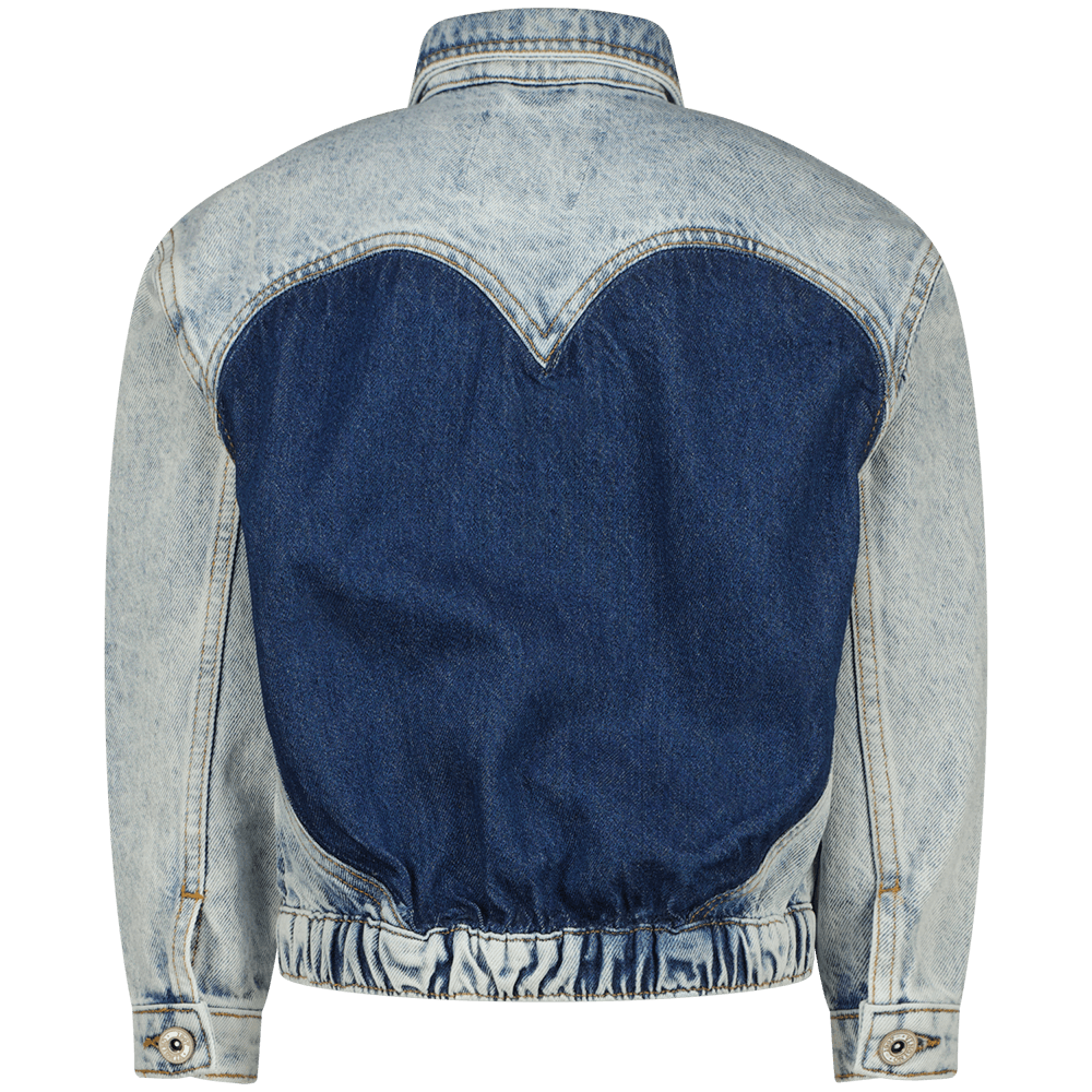 Tori Heart Denim Jacket Licht Blauw Tori Heart Denim Jacket Licht Blauw