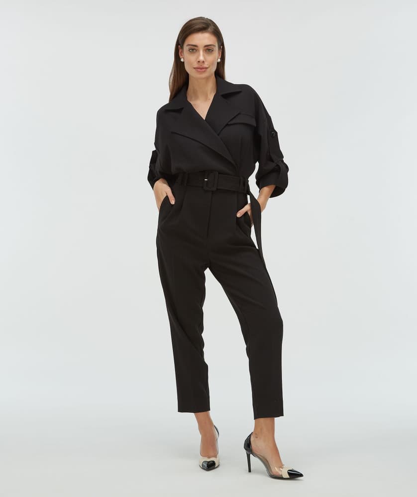 IVESSA regular-fit jumpsuit Zwart 1 IVESSA regular-fit jumpsuit Zwart 1