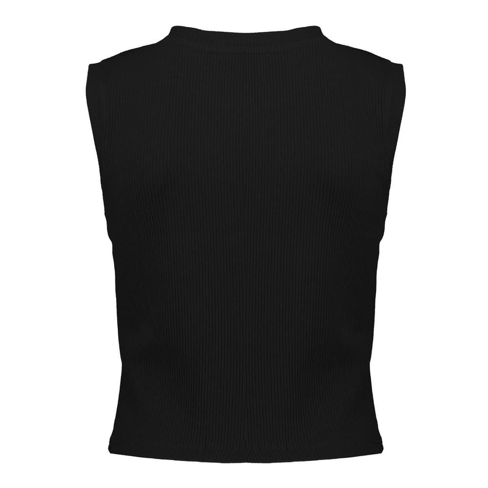 Top rib cropped sleeveless Zwart 1 Top rib cropped sleeveless Zwart 1