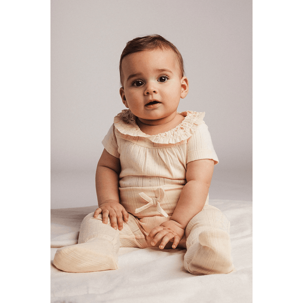 Yuul Jersey Pointelle Bodysuit Ecru Yuul Jersey Pointelle Bodysuit Ecru