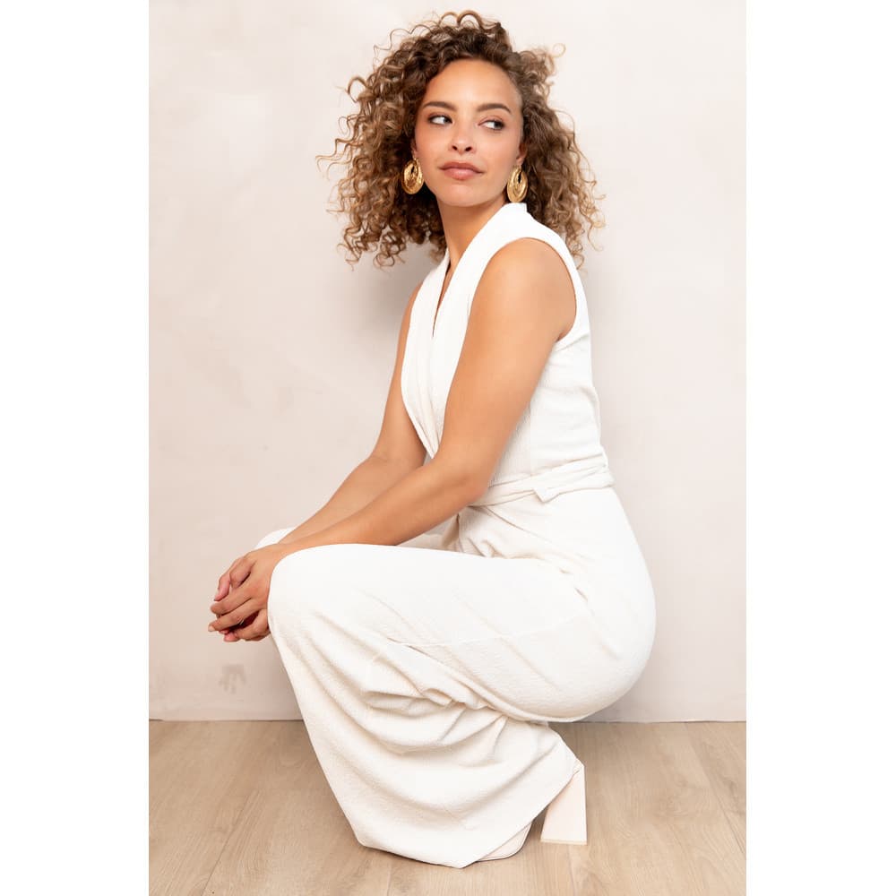 Jumpsuit Vasili mouwloos Off White Jumpsuit Vasili mouwloos Off White