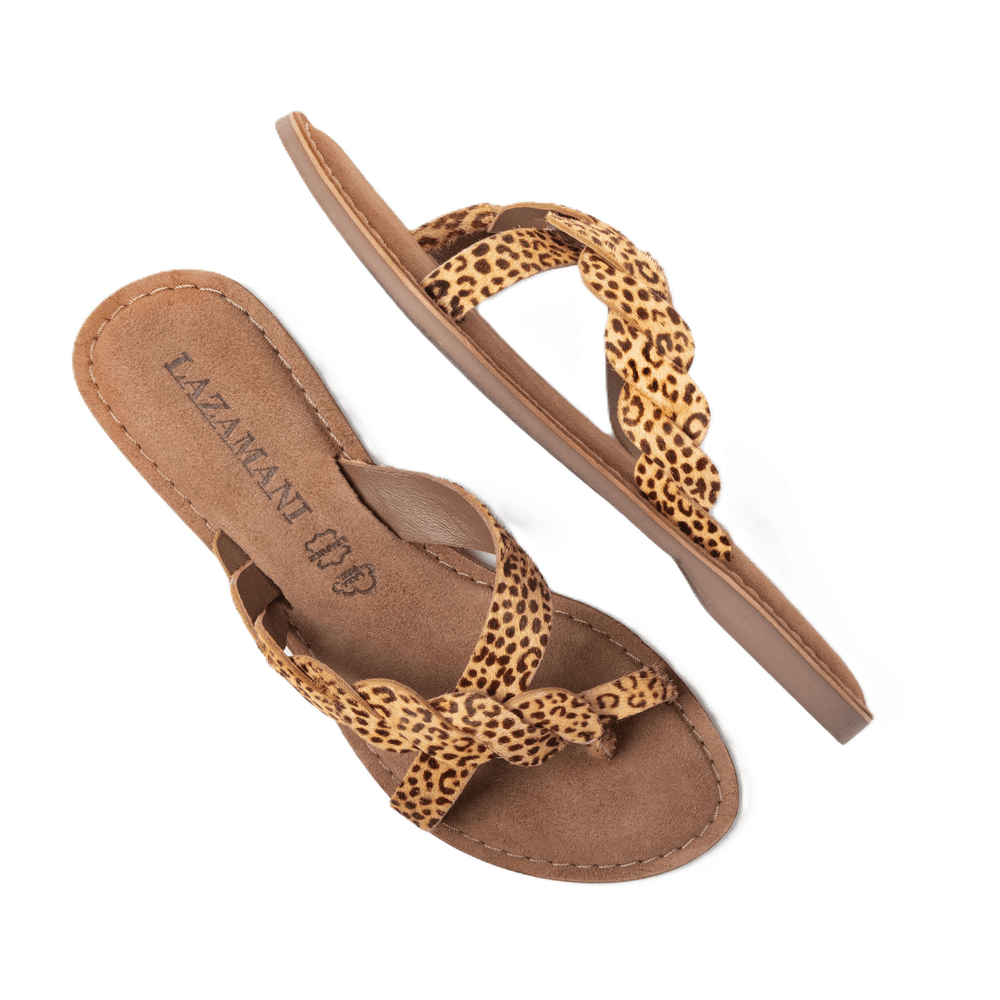 Ladies Toe Slippers Woven Bruin 1 Ladies Toe Slippers Woven Bruin 1