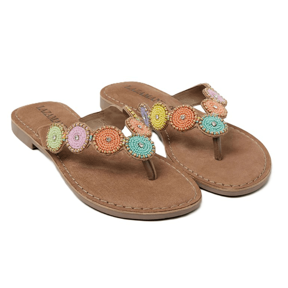 Ladies Toe Slippers Rounds Multi Ladies Toe Slippers Rounds Multi