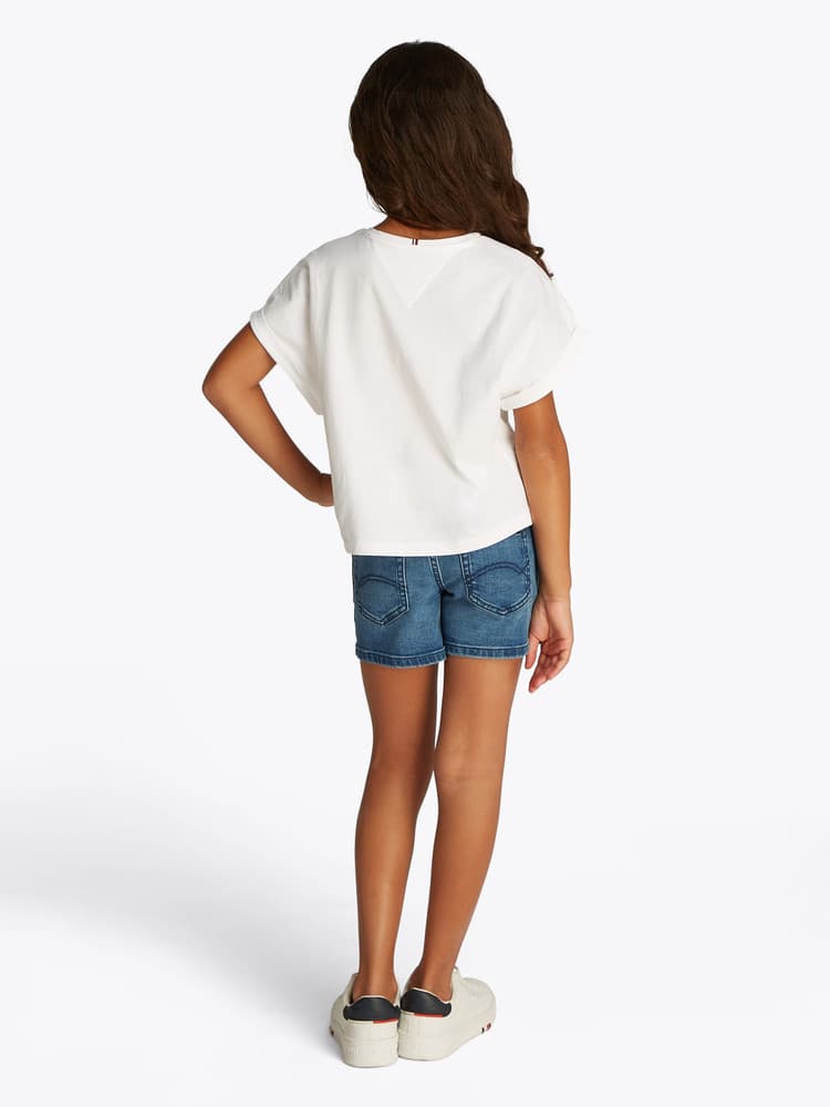 HILFIGER SEQUINS FLAG TEE Wit 1 HILFIGER SEQUINS FLAG TEE Wit 1