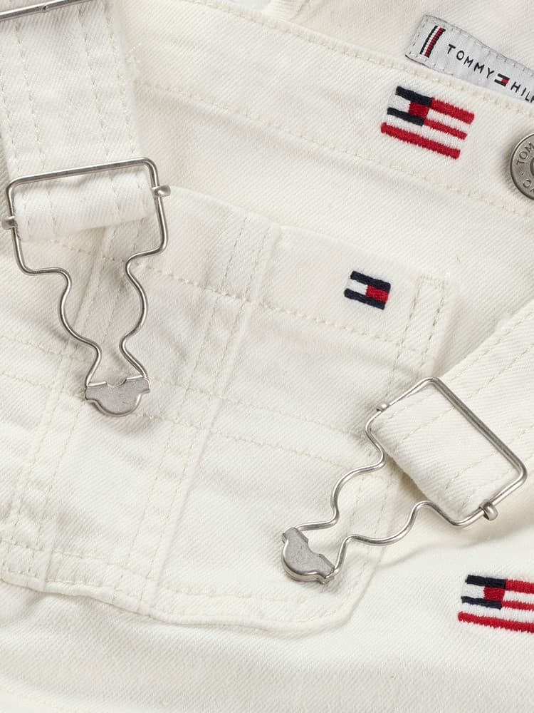 DUNGAREE DRESS CRITTER AOP FLAGS Off White DUNGAREE DRESS CRITTER AOP FLAGS Off White