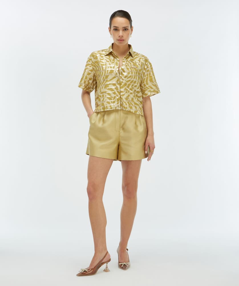 ZIYA Cropped Blouse Goud ZIYA Cropped Blouse Goud