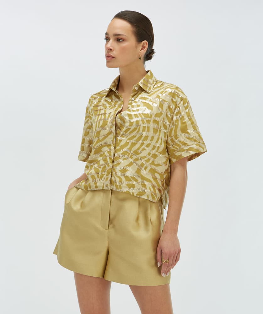 ZIYA Cropped Blouse Goud ZIYA Cropped Blouse Goud