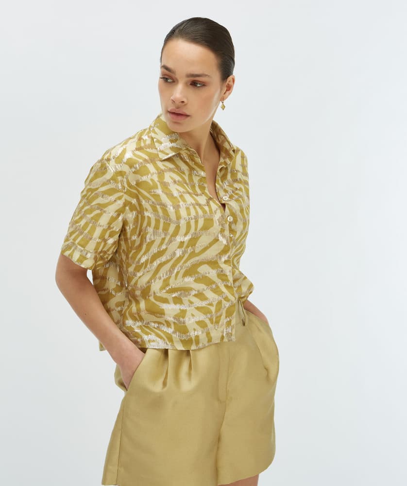 ZIYA Cropped Blouse Goud ZIYA Cropped Blouse Goud