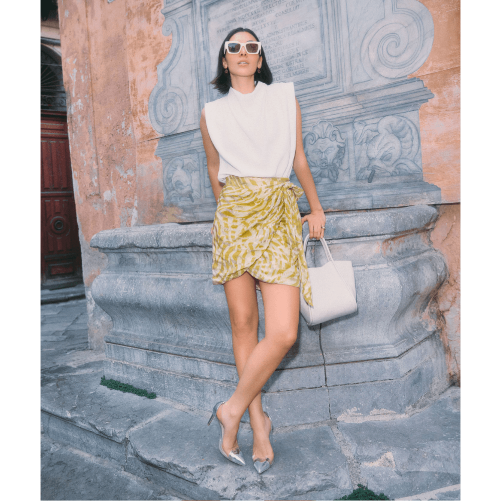 CAMEO WRAP MINI SKIRT Goud CAMEO WRAP MINI SKIRT Goud