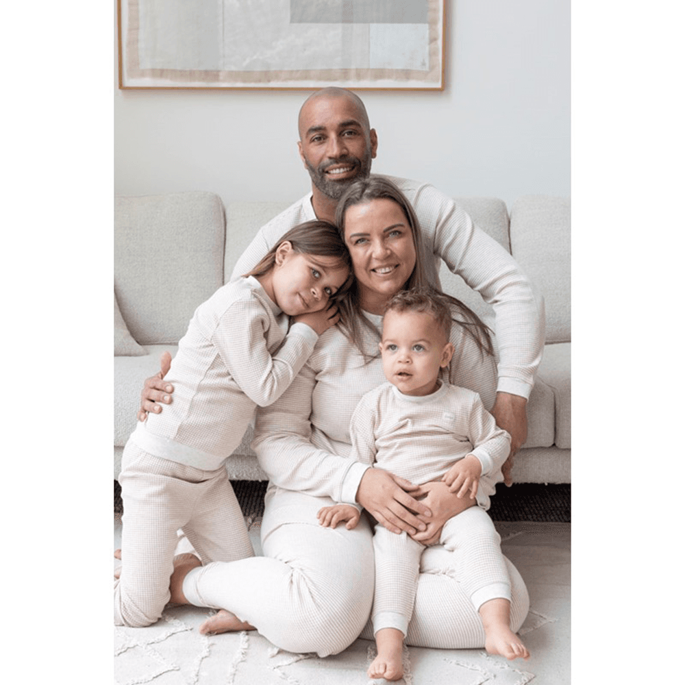 Wafelpyjama Family Edition Beige Wafelpyjama Family Edition Beige