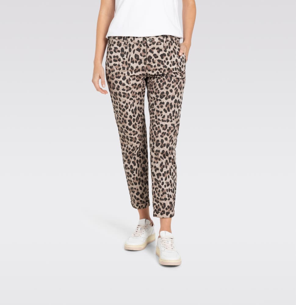 Chino Turn Up Leopard Beige Chino Turn Up Leopard Beige