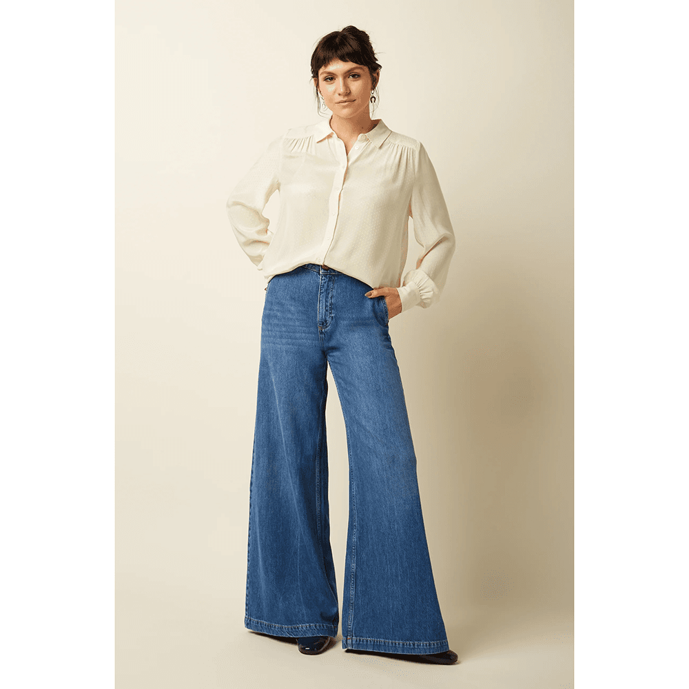 Peppa Pants Regular Stone Denim Blauw Peppa Pants Regular Stone Denim Blauw