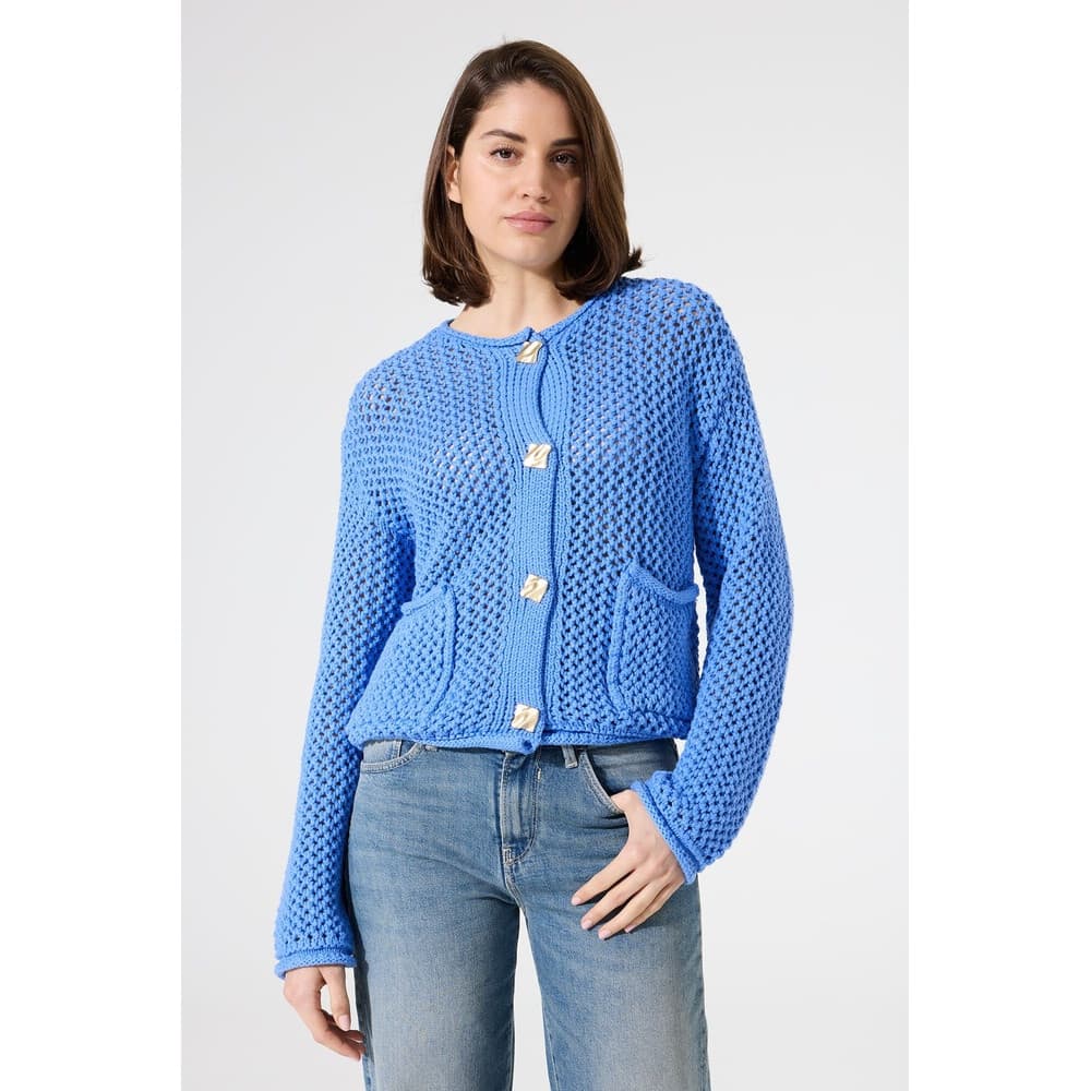 H50052 Ladies Cardigan Licht Blauw H50052 Ladies Cardigan Licht Blauw