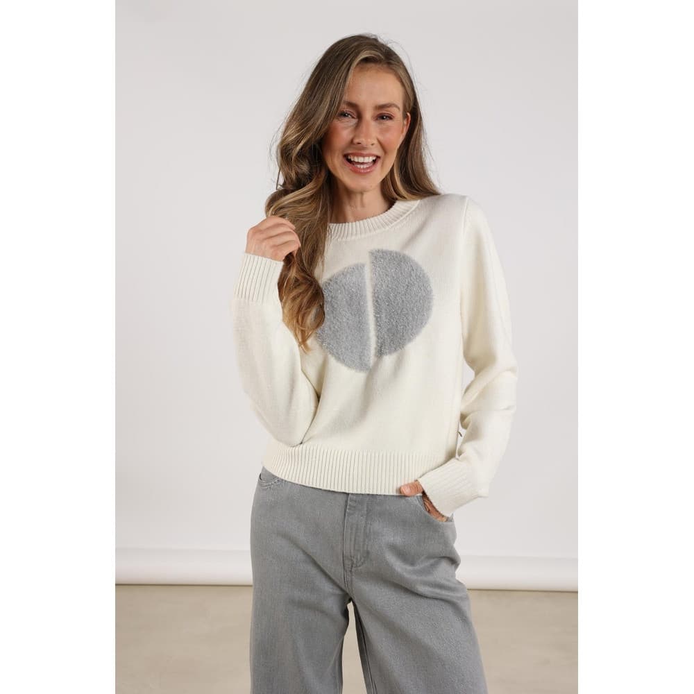 Intarsia Pullover Off White Intarsia Pullover Off White