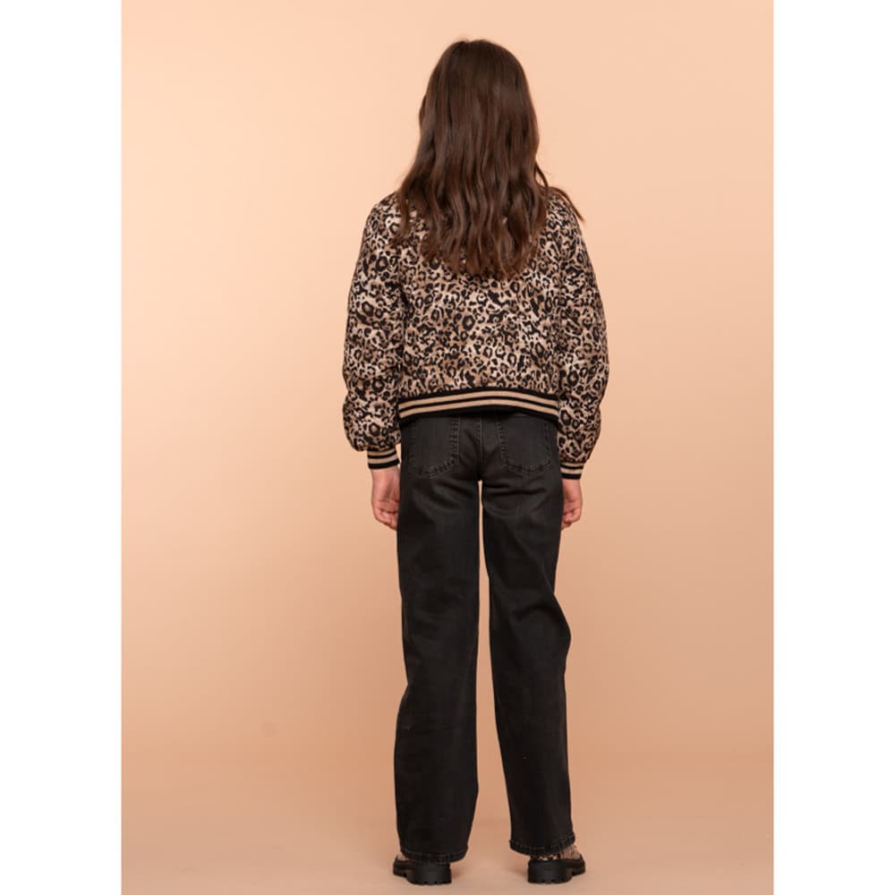 Bomber leopard Zwart 1 Bomber leopard Zwart 1
