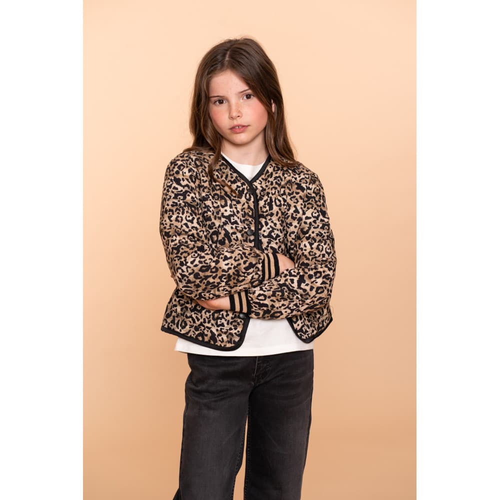 Bomber leopard Zwart 1 Bomber leopard Zwart 1