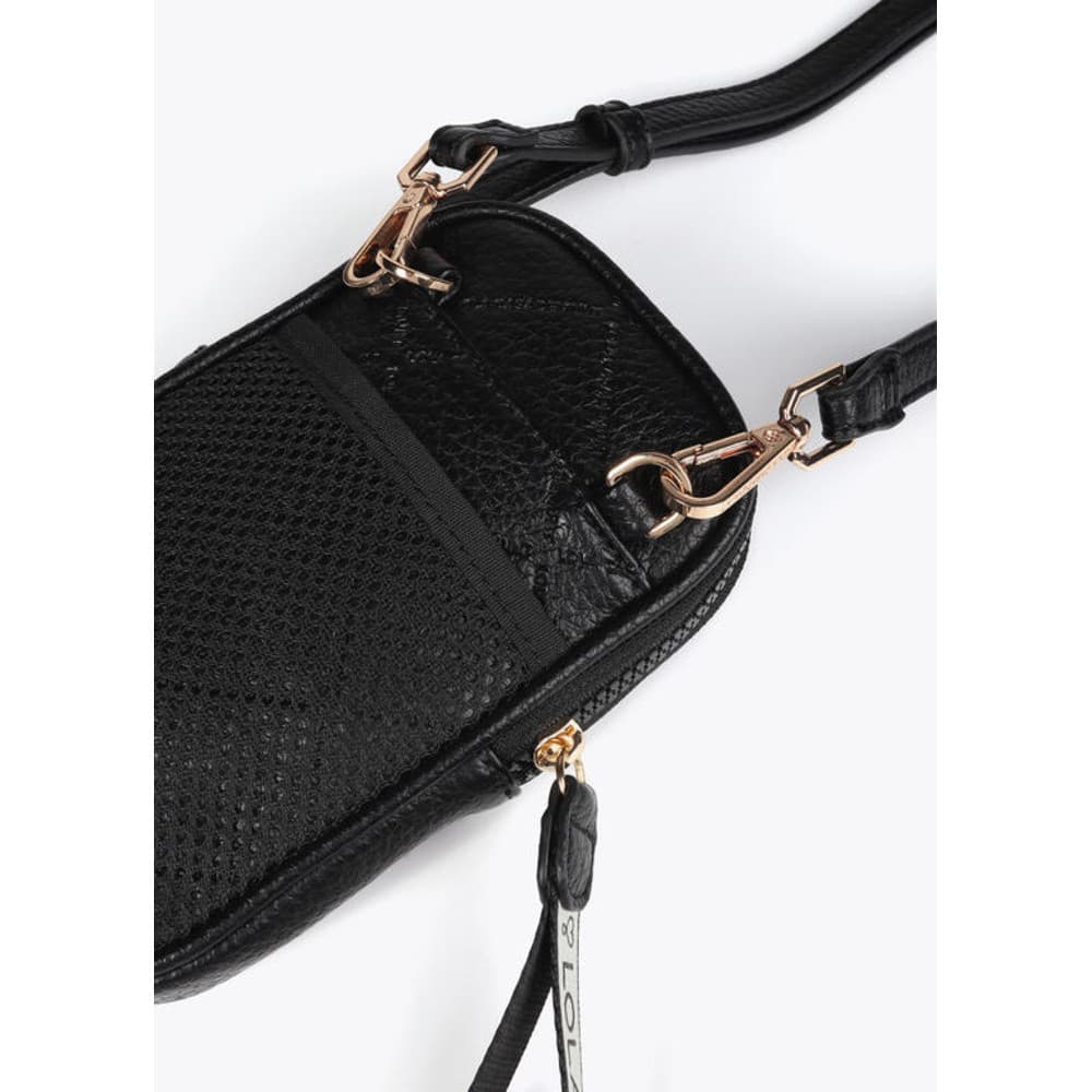 Doorgestikt Telefoontasje Zwart 1 Doorgestikt Telefoontasje Zwart 1