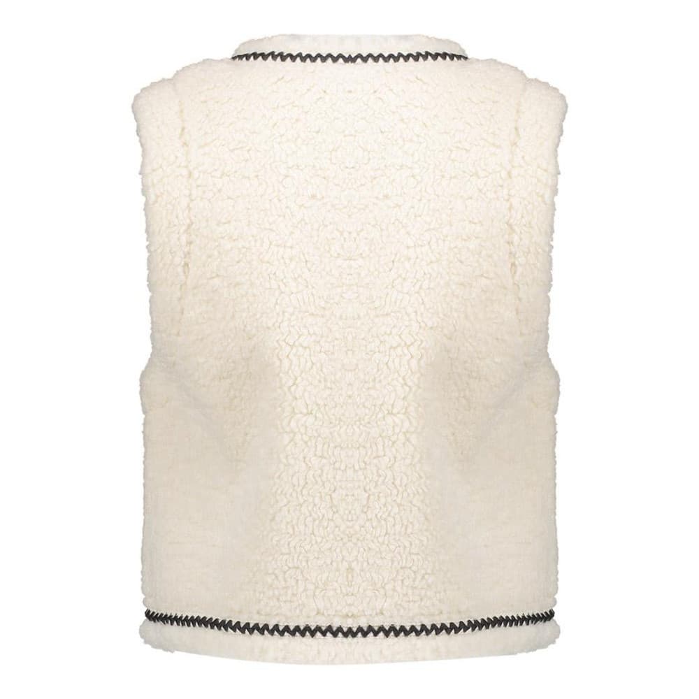 Gilet teddy embroidery Met Zigzag Stiksel Off White Gilet teddy embroidery Met Zigzag Stiksel Off White
