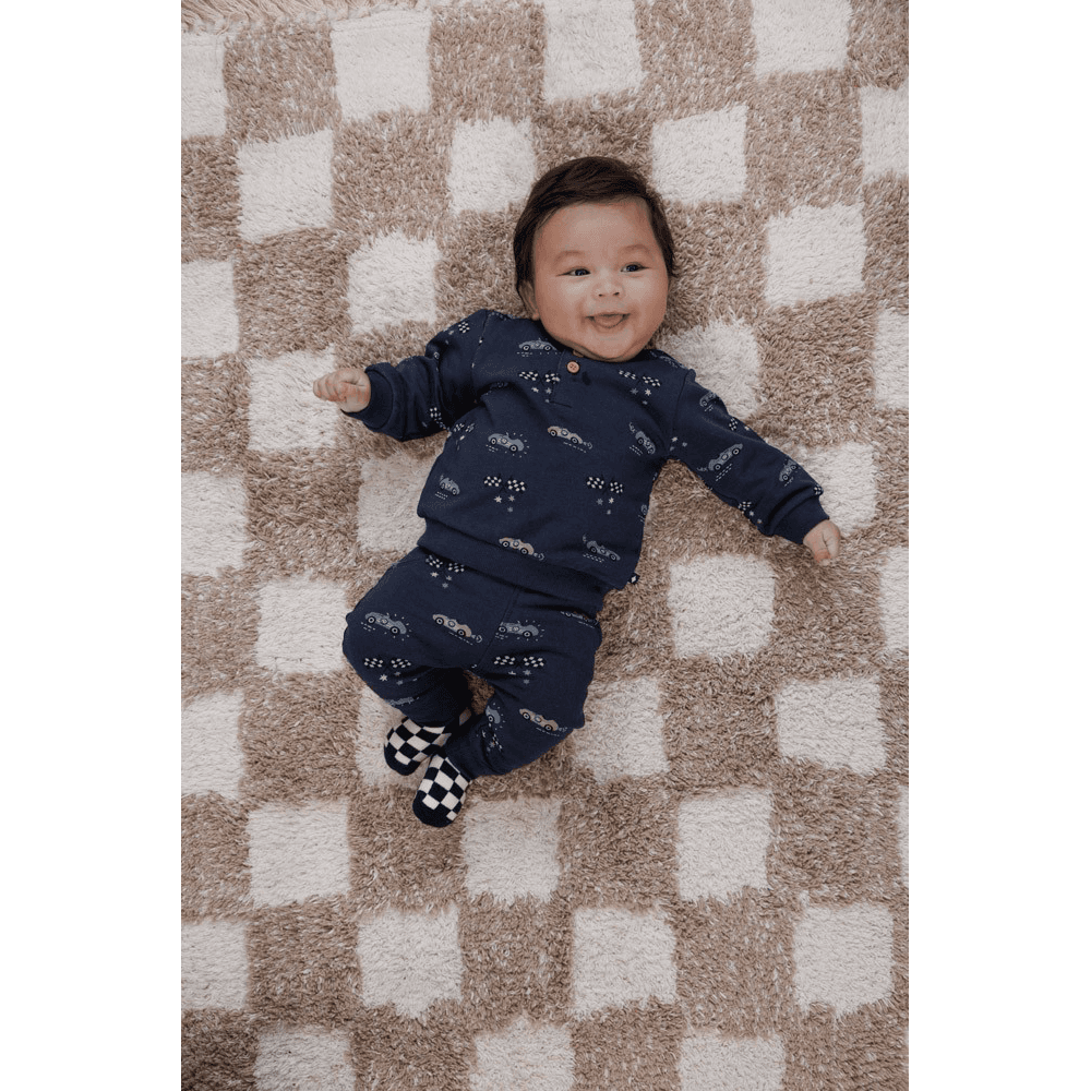 Broek AOP - Let's Go! Donker Blauw Broek AOP - Let's Go! Donker Blauw