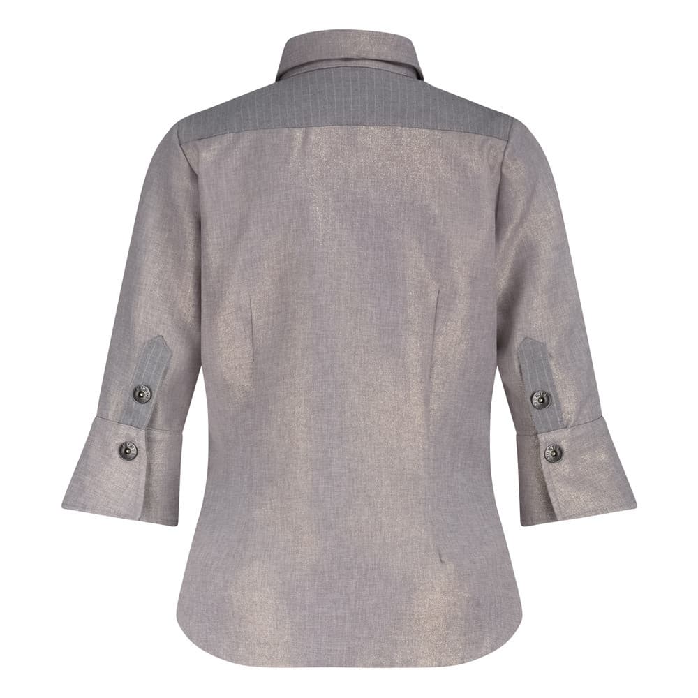 Blouse Cut-Out Sparkling Grey Grijs Blouse Cut-Out Sparkling Grey Grijs