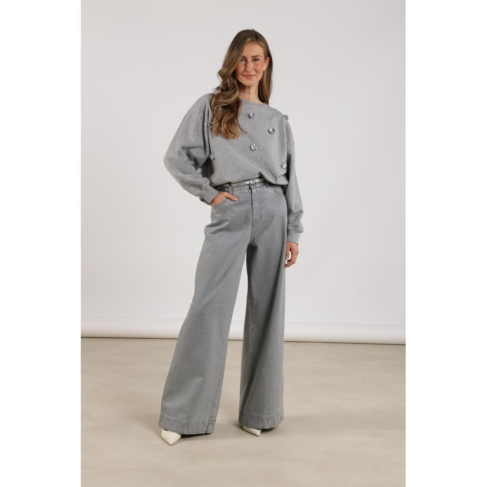 Beatriz Pullover Flower Grijs Beatriz Pullover Flower Grijs