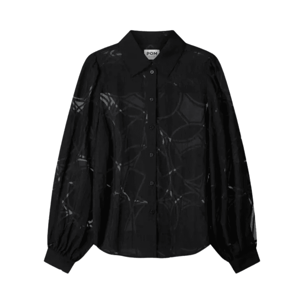 BLOUSE - Graphite Black Zwart 1 BLOUSE - Graphite Black Zwart 1