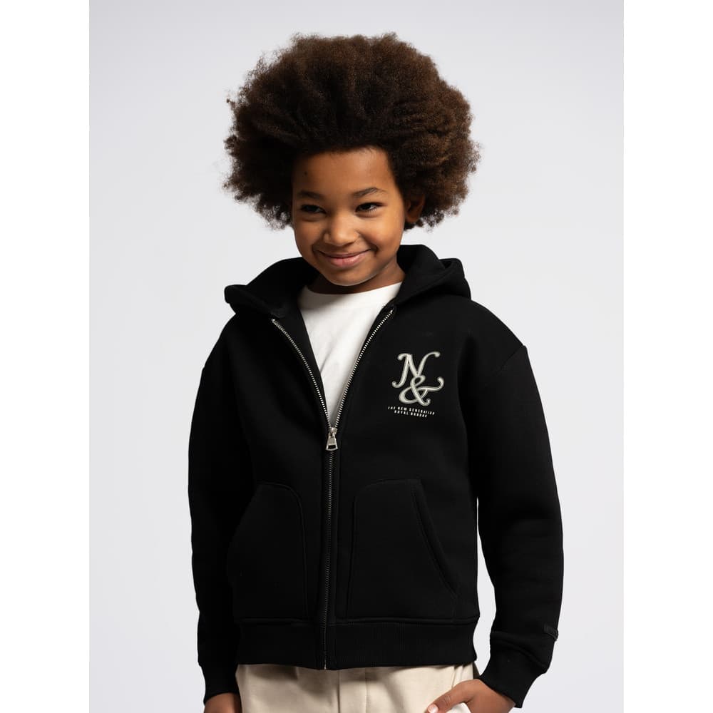 Roman Oversized Zip Hoodie Zwart 1 Roman Oversized Zip Hoodie Zwart 1