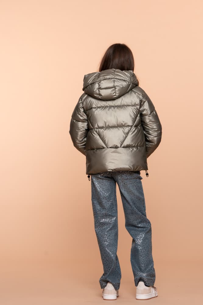 Jacket metallic boxy Groen Jacket metallic boxy Groen