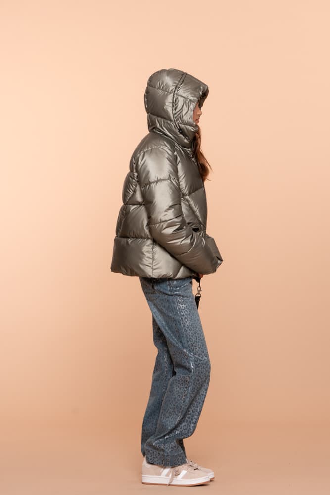 Jacket metallic boxy Groen Jacket metallic boxy Groen