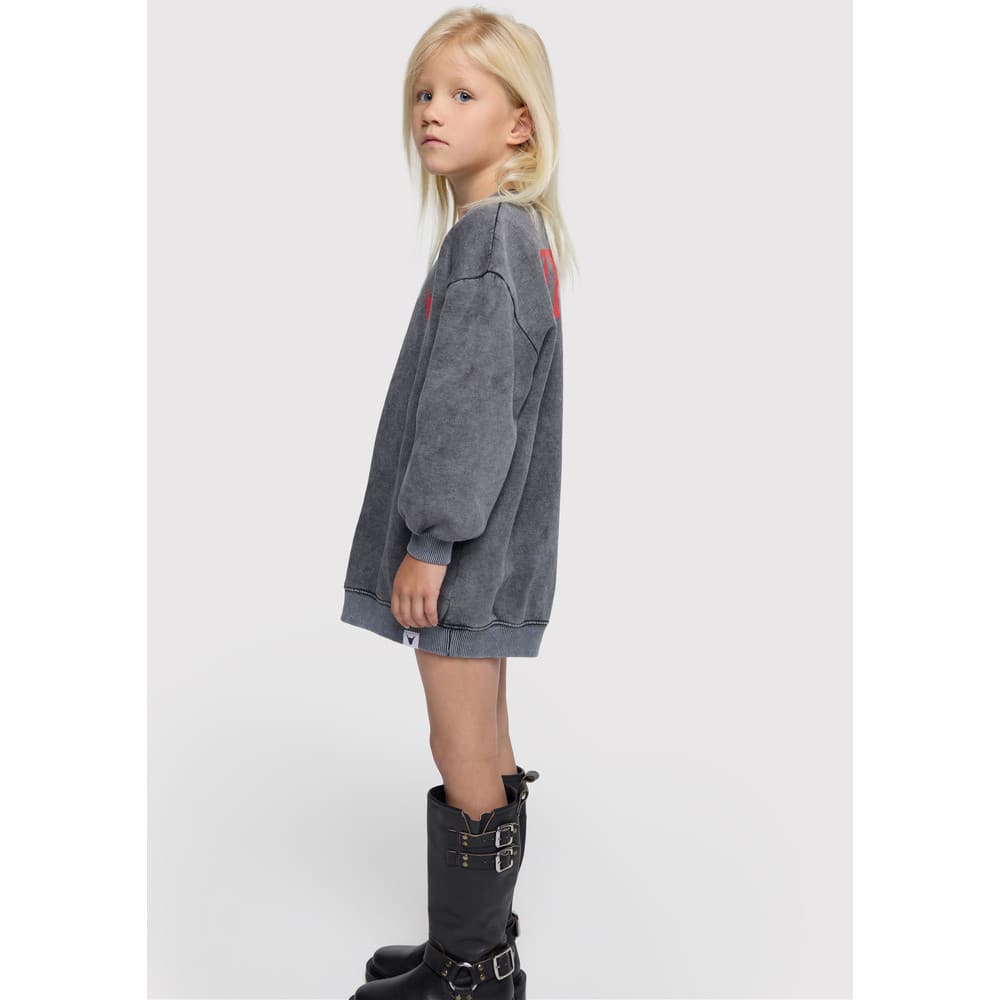 kids knitted sweater dress Grijs kids knitted sweater dress Grijs