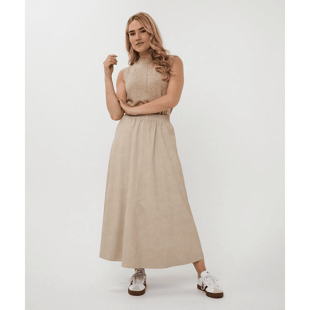 Skirt long lightweight PU Beige Skirt long lightweight PU Beige