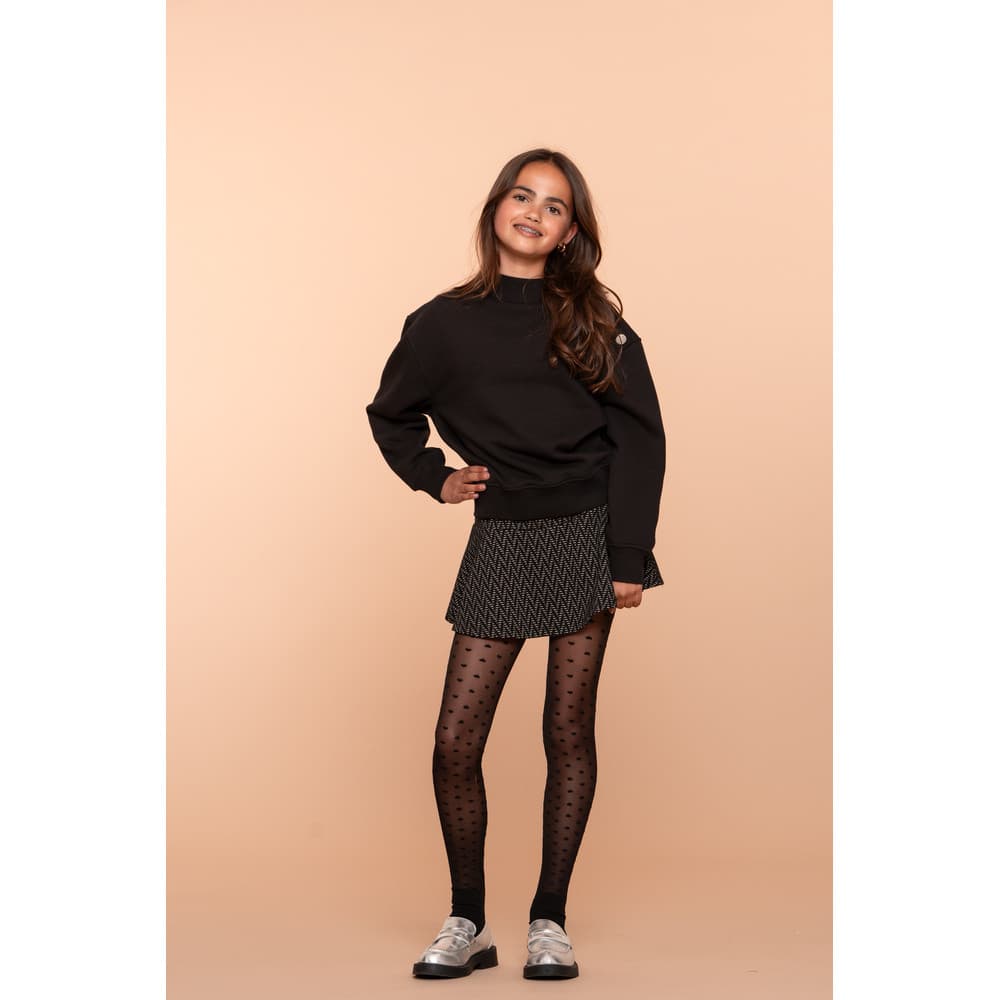 Sweater buttons at shoulder Zwart 1 Sweater buttons at shoulder Zwart 1