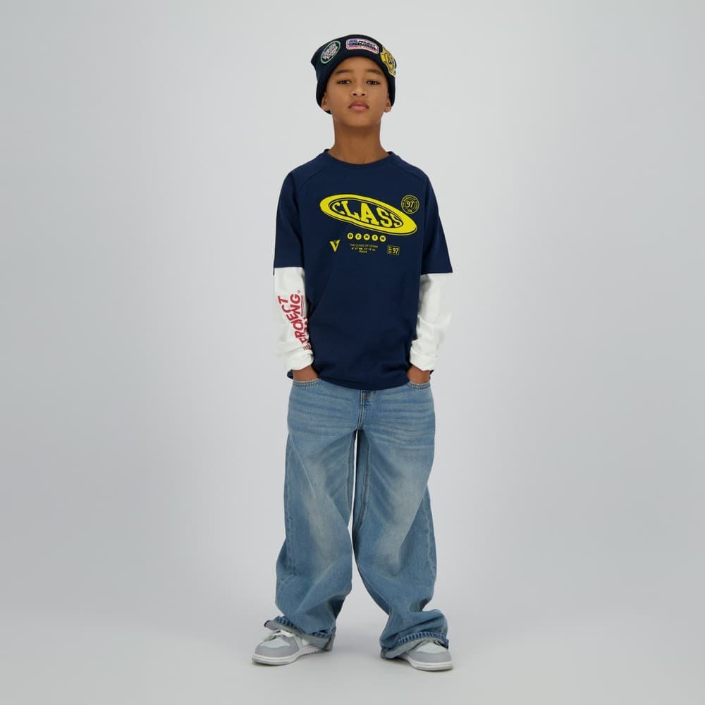 Houble Longsleeve Double Layer Donker Blauw Houble Longsleeve Double Layer Donker Blauw