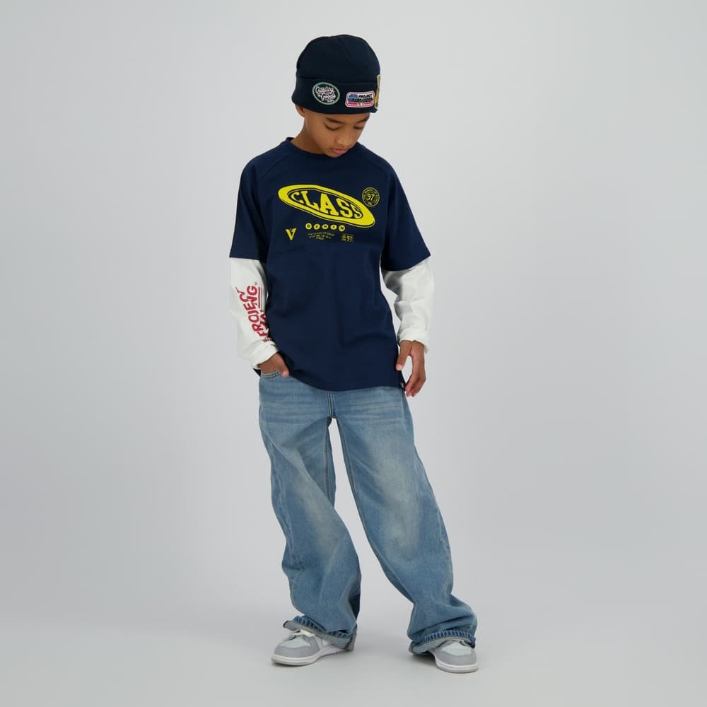 Houble Longsleeve Double Layer Donker Blauw Houble Longsleeve Double Layer Donker Blauw